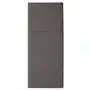 Servetten Antraciet "Premium" Met Bestekzakje Airlaid 1/8 vouw 400 x 480mm -horecavoordeel.com-