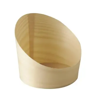 Snackbakje Hout "Pure"Ø 82 x 85mm -horecavoordeel.com-