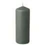 Stompkaarsen Grijsgroen Ø 69 x 180mm -horecavoordeel.com-