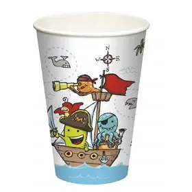 Bekers Karton 200cc "Pirate Crew" Ø 70 x 97mm  -horecavoordeel.com-
