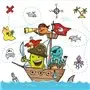 Servetten  "Pirate Crew" 3-Laags 1/4 vouw 330 x 330mm -horecavoordeel.com-