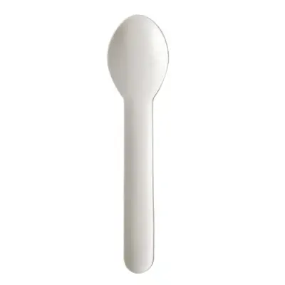 Koffielepels Papier "Pure" Wit 130mm -horecavoordeel.com-