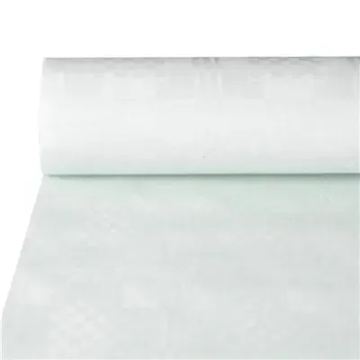 Tafelkleed Papier Rol Wit Met Damastprint 25 x 1 meter