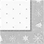 Servetten Zilver "Kerst" "ROYAL Collection" 1/4 Vouw 400 x 400mm