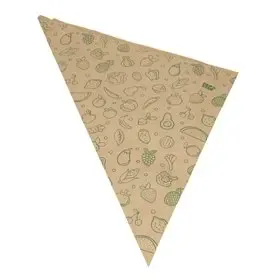 Puntzakken "Fruits & Vegs" Bruin Kraft Papier 525 x 370 x 370mm  (Vul-inhoud 1500 Gram)