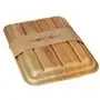 Dienbladen van Palmblad 2-Vaks "Pure" Rechthoekig met Deksel en Sleeve 235 x 160 x 35mm