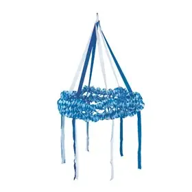Decoratiekrans Papier "Beiers blauw" Brandvertagend Ø 750mm