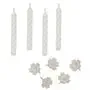 Verjaardagskaarsjes Wit Met Houders 60mm