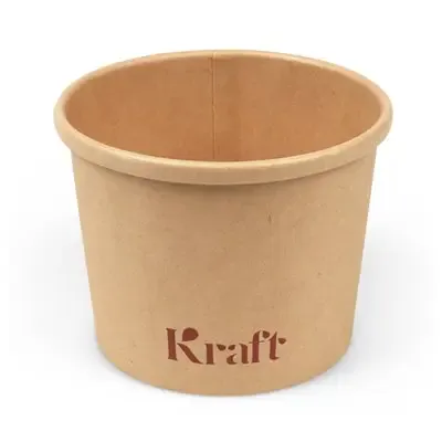 Soepbeker 350 ml /12oz Kraft Bruin Karton Ø 98mm