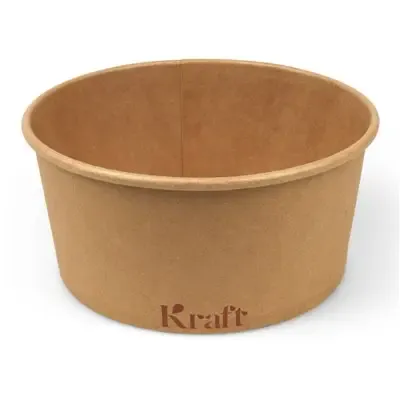 Saladebak 1000 ml Kraft Bruin Karton Ø 150mm