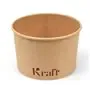 Saladebakje 120 ml Kraft Bruin Karton Ø 92mm