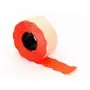 Prijstang etiketten - Prijslabels 26 x 12mm Fluor Rood Permanent  Rol 1500 Stuks