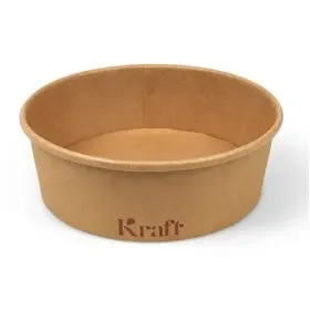 Saladebak 500 ml Kraft Bruin Karton Ø 150mm