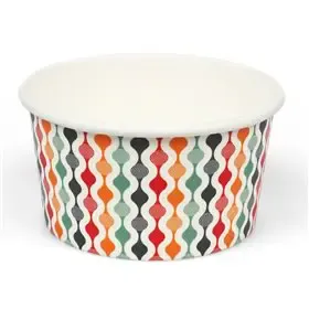 Ice Cups 150ml 4 Oz Colored Cardboard "Retro" Ø 92 x 47mm