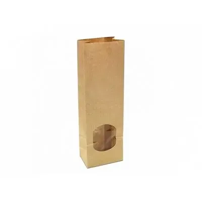 Blokbodemzakken met Venster Bruinkraft Sealbaar 105 + 65 x 298mm