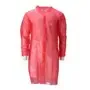 CMT Bezoekersjas PP Non Woven met Drukknopen Rood Maat M -Horecavoordeel.com-