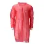 CMT Bezoekersjas PP Non Woven met Drukknopen Rood Maat XL -Horecavoordeel.com-