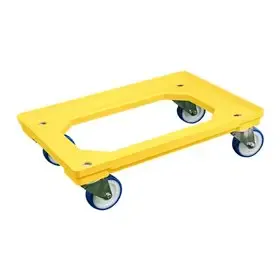 Dolly 610 x 410 x 175mm Geel  Met RVS Gaffels Voor Kipkratten -Horecavordeel.com-