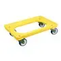 Dolly 610 x 410 x 175mm Geel  Met RVS Gaffels Voor Kipkratten -Horecavordeel.com-