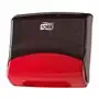 Tork Gevouwen Reinigingsdoek Dispenser Zwart-Rood Metaal-Kunststof Performance-Line - Systeem W4 -Horecavoordeel.com-