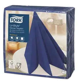 Tork LinStyle Dinnerservet Premium 1-laags Donkerblauw 39x39cm ¼-vouw -Horecavoordeel.com-