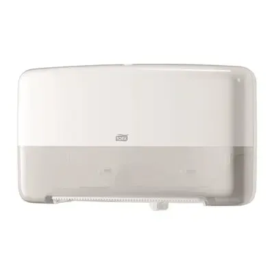 Tork Twin Mini Jumbo Toiletpapier Dispenser Wit Kunststof Elevation-Line - Systeem T2 -Horecavoordeel.com-