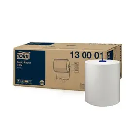 Tork Basic rol Poetspapier 1-laags Wit 250 Meter - 19,5cm -Horecavoordeel.com-