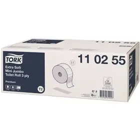 Tork Mini Jumbo Toiletpapier Premium 3-laags Wit 170 Meter - 10cm - Systeem T2 -Horecavoordeel.com-