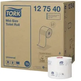 Tork Mid-size Toiletpapier Universal 1-laags Wit Compact 135 Meter - 9,9cm - Systeem T6 -Horecavoordeel.com-