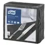 Tork Soft Dinnerservet Advanced 3-laags Zwart 39x39cm ¼-vouw -Horecavoordeel.com-