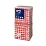 Tork Lunchservet Red Check 1-laags Decor 32,8x32,5cm ¼-vouw