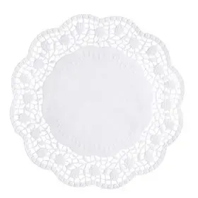 Taartranden Papier Rond Ø 20cm Wit