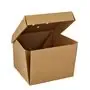 Hamburgerbox Karton Van Verse Houtvezels "Pure" 10 x 13 x 13cm Vouwbaar Klein