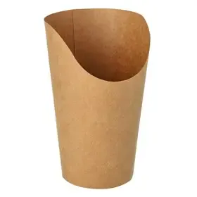 Wrap Cups - Snackbekers Karton Bruin 470cc 13,4 x 6 x 8cm