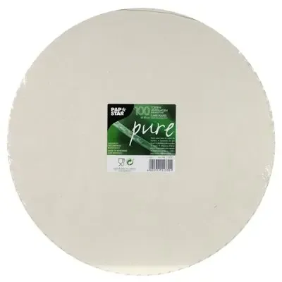 Taartranden Karton "Pure" Rond Ø 30cm Wit Met Kartel Rand