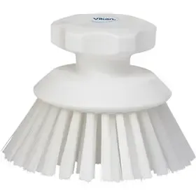 Ronde Harde Werkborstel Met Polyester Vezels ø 110x110mm Wit -Horecavoordeel.com-