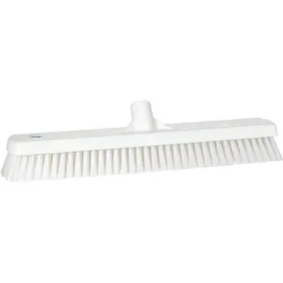 Harde Brede Vloerschrobber Met Polyester Vezels 470x80x115mm Vezellengte: 43mm Wit -Horecavoordeel.com-
