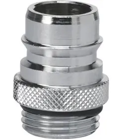 Nippel 1-2" Voor Waterpistool Messing Verchroomd 3-4" Nippel  -Horecavoordeel.com-
