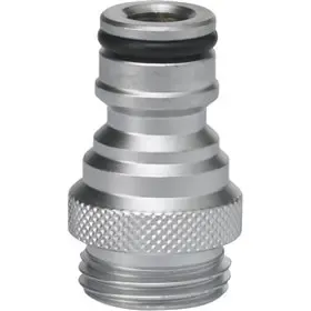 Vikan-Gardena Nippel Gardena Nippel Met 1-2" Buitendraad Messing Verchroomd  -Horecavoordeel.com-