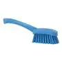 Harde Afwasborstel Met Korte Steel En Polyester Vezels 270x70x85mm Blauw -Horecavoordeel.com-
