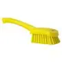 Harde Afwasborstel Met Korte Steel En Polyester Vezels 270x70x85mm Geel -Horecavoordeel.com-