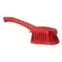 Zachte Afwasborstel Met Korte Steel En Gespleten Polyester Vezels 270x70x85mm Rood -Horecavoordeel.com-