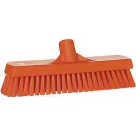 Harde Vloerschrobber Met Polyester Vezels 305x85x110mm Vezellengte: 45mm Oranje -Horecavoordeel.com-