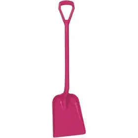 Lichtgewicht Schop Met Korte Steel En D-greep En Standaard Blad Van Polypropyleen Hoogte 1040mm (327x271x50mm) Roze (UITGESCHAKE