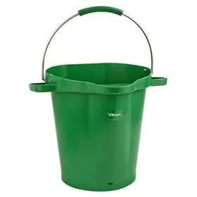 Emmer 20 Liter Van Polypropyleen En Roestvrij Staal 380x470x470mm Zie Ook Emmerdeksel 5693 Groen -Horecavoordeel.com-