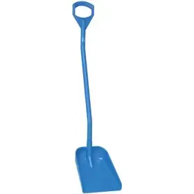 Ergonomische Schop Met Lange Steel En Klein Blad Van Polypropyleen Hoogte 1280mm 340x270x75mm Blauw -Horecavoordeel.com-