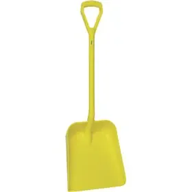 Lichtgewicht Schop Met Korte Steel En D-greep Met Groot Diep Blad Van Polypropyleen Hoogte 1035mm (379x345x90mm) Geel -Horecavoo