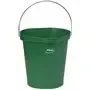 Emmer 12 Liter Van Polypropyleen En Roestvrij Staal 325x330x330mm Groen -Horecavoordeel.com-