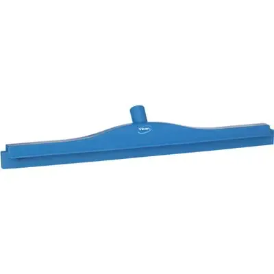 Full Colour Hygiëne Vloertrekker Met Vaste Polypropyleen Nek En Tpe Rubber 60cm Breed Blauw -Horecavoordeel.com-