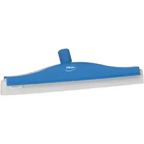 Klassieke Vloertrekker Met Flexibele Polypropyleen Nek En Witte Schuimrubber Cassette 40cm Breed Blauw -Horecavoordeel.com-